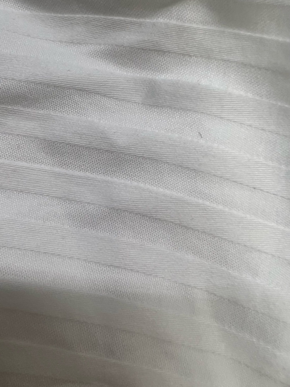White on white strip duvet cover king
